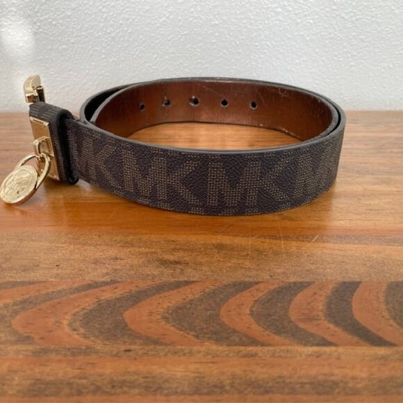 Michael Kors Brown with Gold Hardware Belt - Size Large - Picture 3 of 6